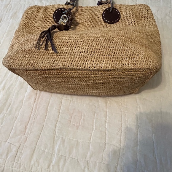 Brighton straw/raffia large should bag - Picture 2 of 11